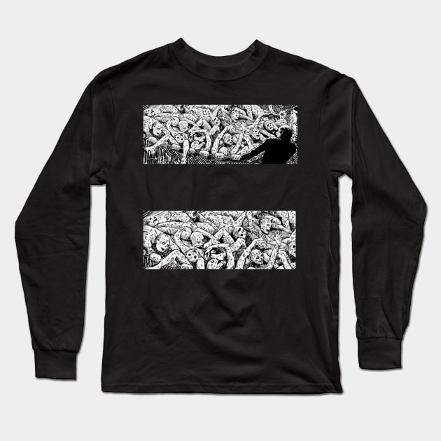 Deadman Collage Long Sleeve T-Shirt by DeathAnarchy